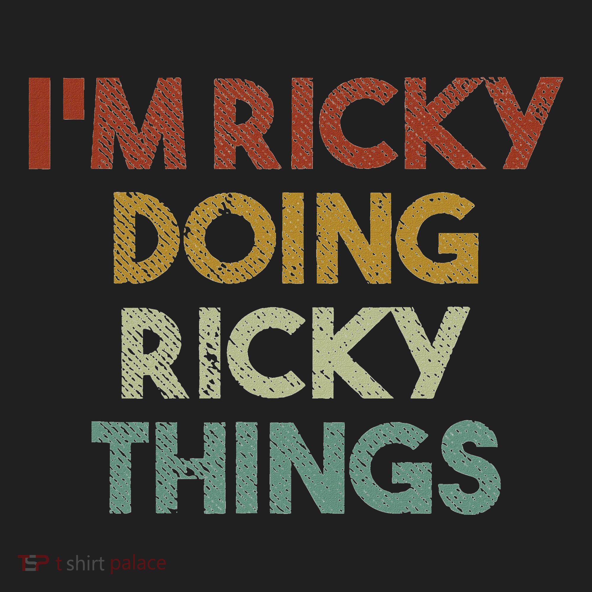 IM Ricky Doing Ricky Things Funny First Name Ricky Golf Towel