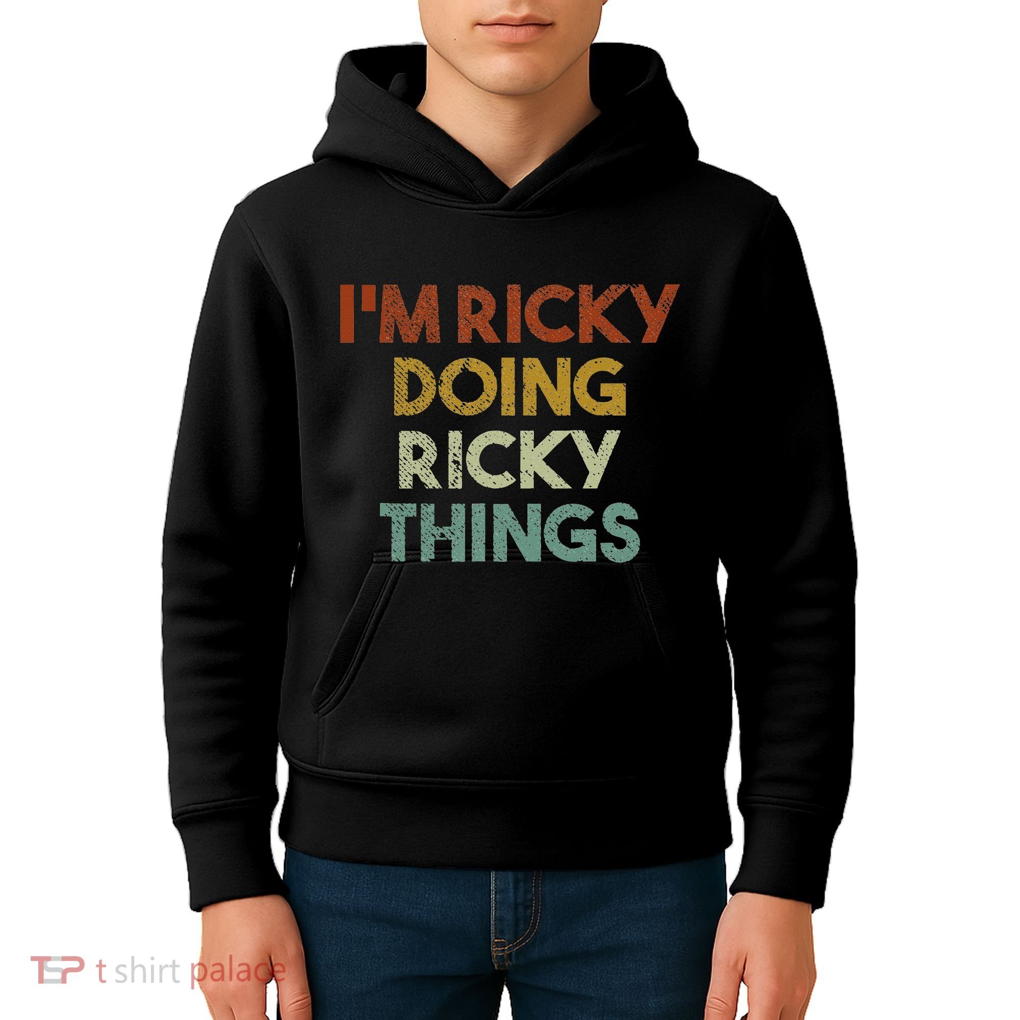 I'm Ricky Doing Ricky Things Funny First Name Ricky Kids Hoodie