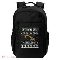 I Really Dig The Holidays Excavator Christmas Ugly Gift Backpack thumb 0
