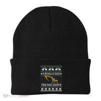 I Really Dig The Holidays Excavator Christmas Ugly Gift Beanie thumb 0