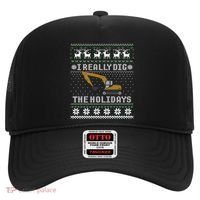I Really Dig The Holidays Excavator Christmas Ugly Gift Hat thumb 0