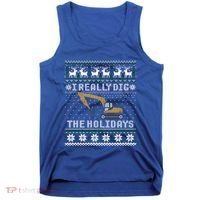 I Really Dig The Holidays Excavator Christmas Ugly Gift Tank Top thumb 0