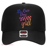 Its Race Day Yall Checkered Flag American Flag Race Hat thumb 0