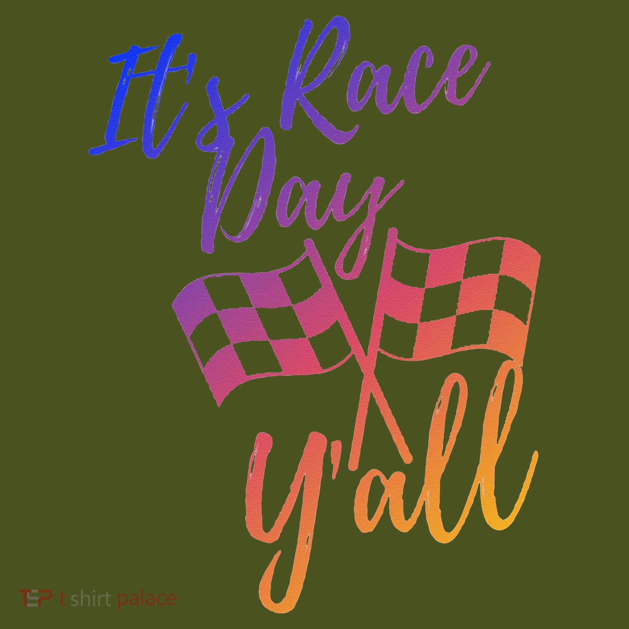 Its Race Day Yall Checkered Flag American Flag Race The Baniff Cuffed Pom Beanie