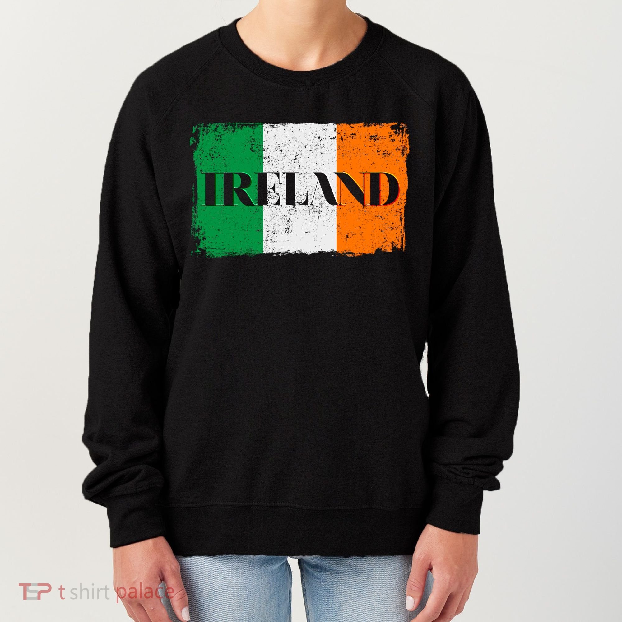 Ireland Grunge Flag Women's Sweatshirt