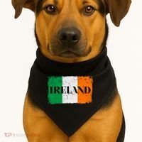 Ireland Grunge Flag USA-Made Doggie Bandana thumb 1