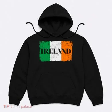 Ireland Grunge Flag Hoodie