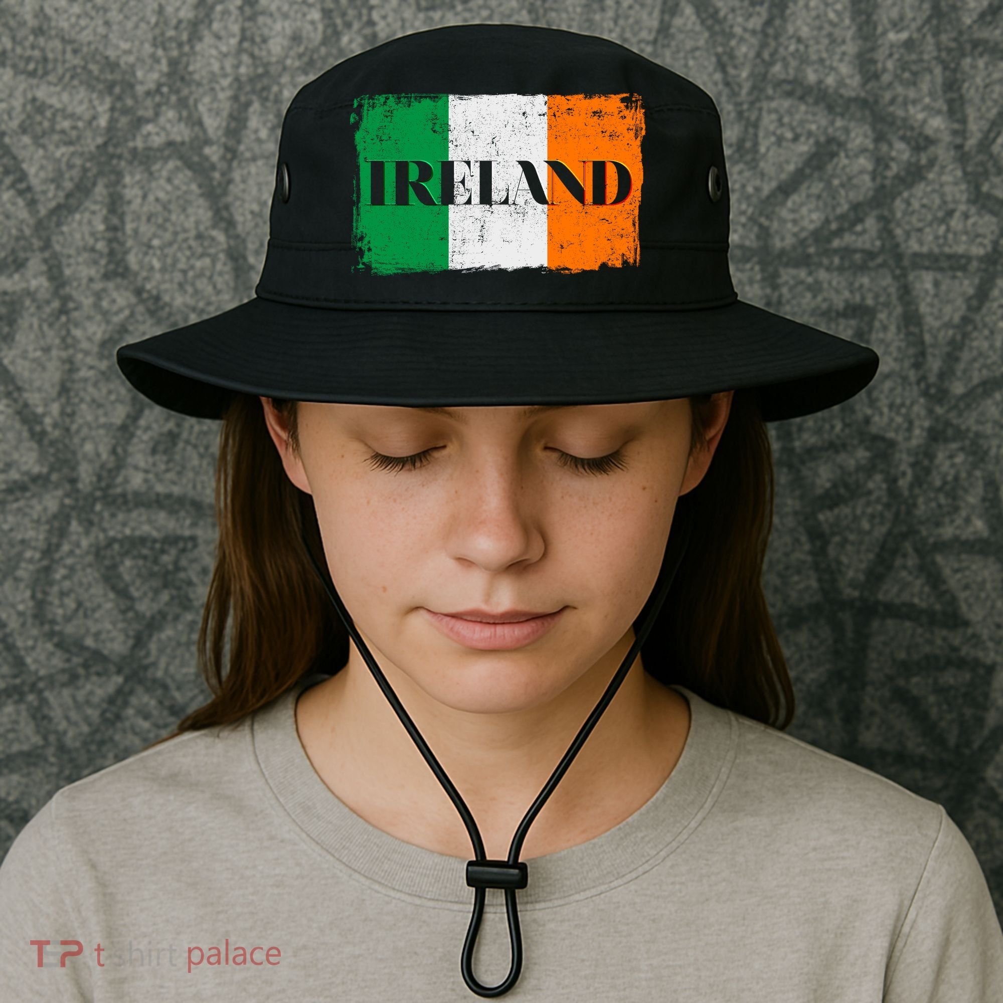 Ireland Grunge Flag Bucket Hat