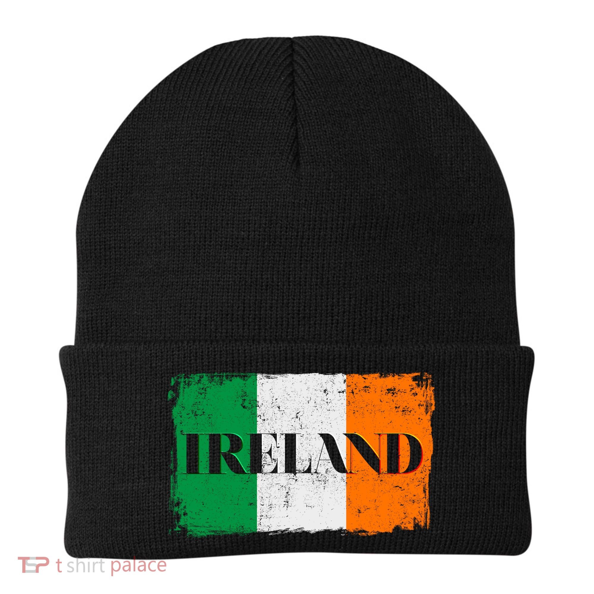 Ireland Grunge Flag Beanie