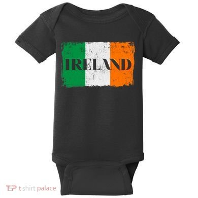 Ireland Grunge Flag Baby Bodysuit