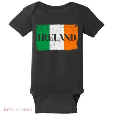Ireland Grunge Flag Baby Bodysuit