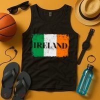Ireland Grunge Flag Tank Top thumb 4