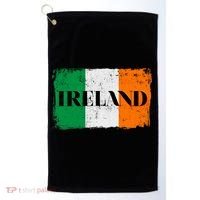 Ireland Grunge Flag Golf Towel thumb 0