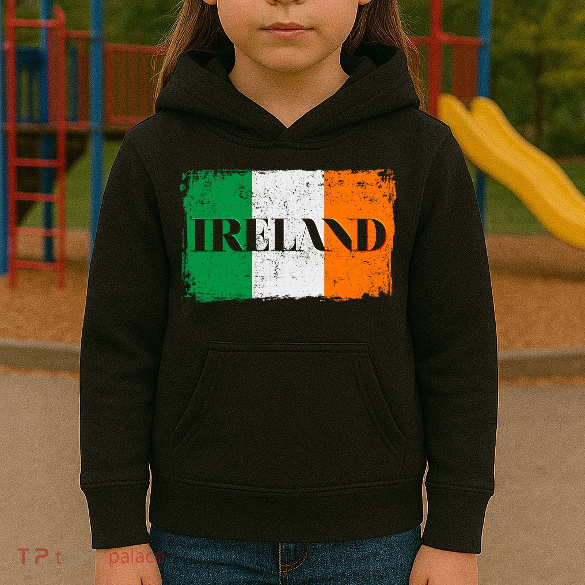 Ireland Grunge Flag Kids Hoodie