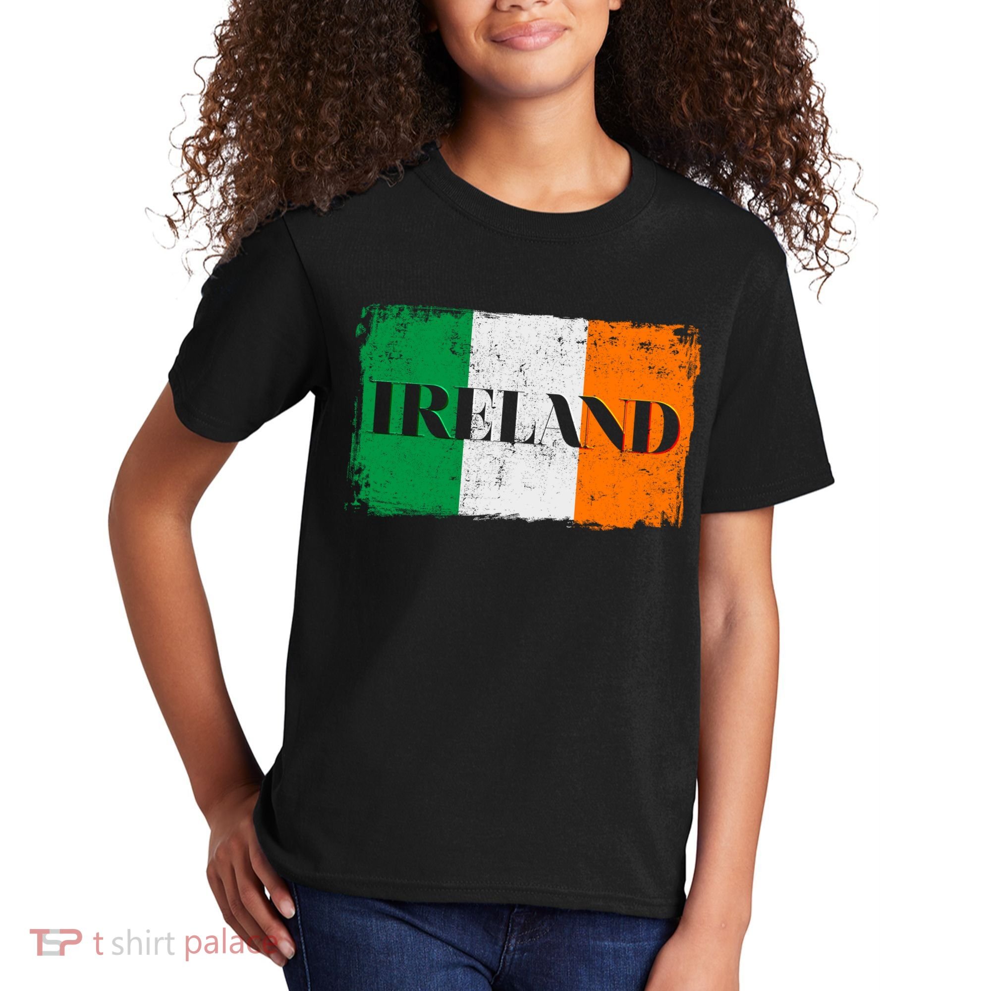 Ireland Grunge Flag Kids T-Shirt