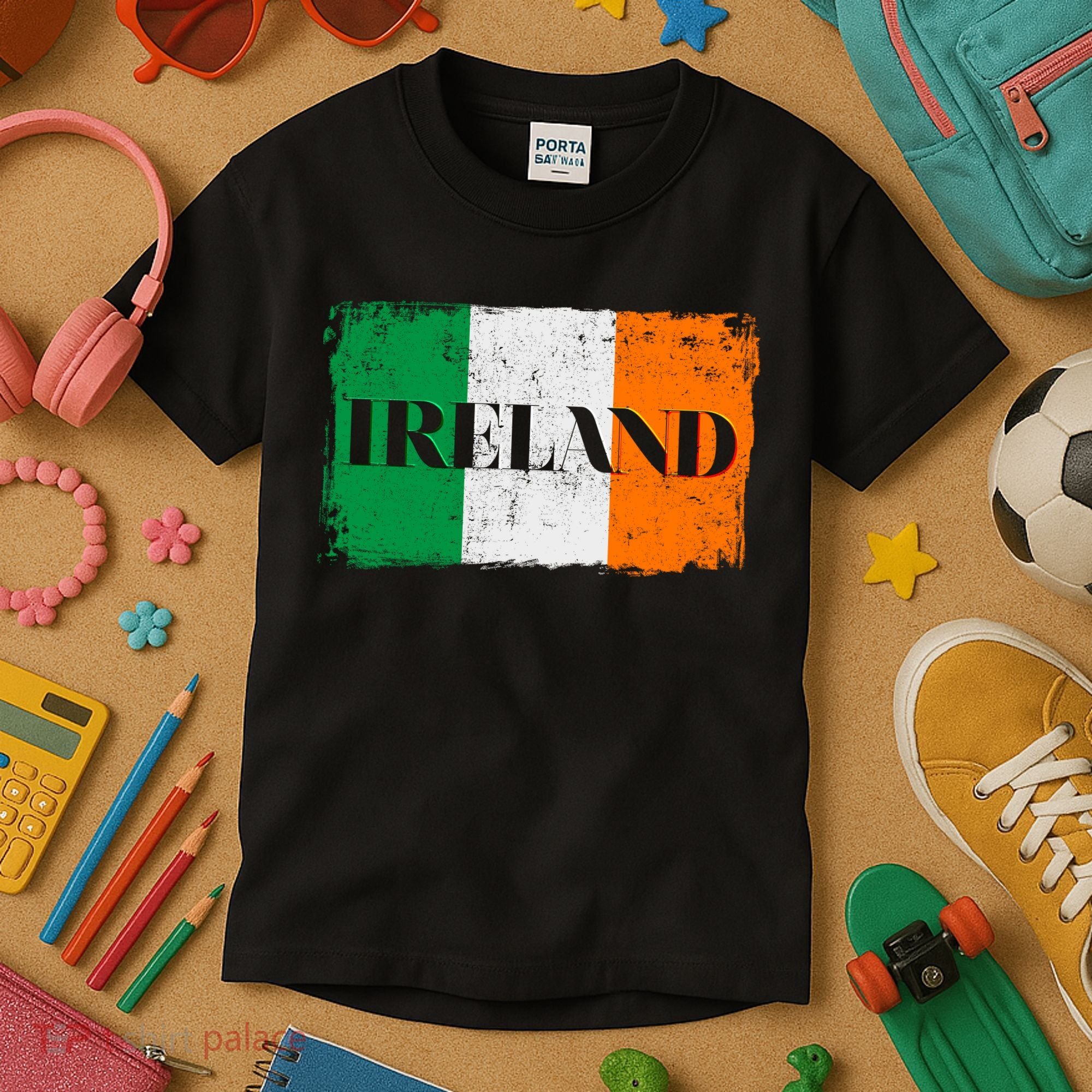 Ireland Grunge Flag Kids T-Shirt