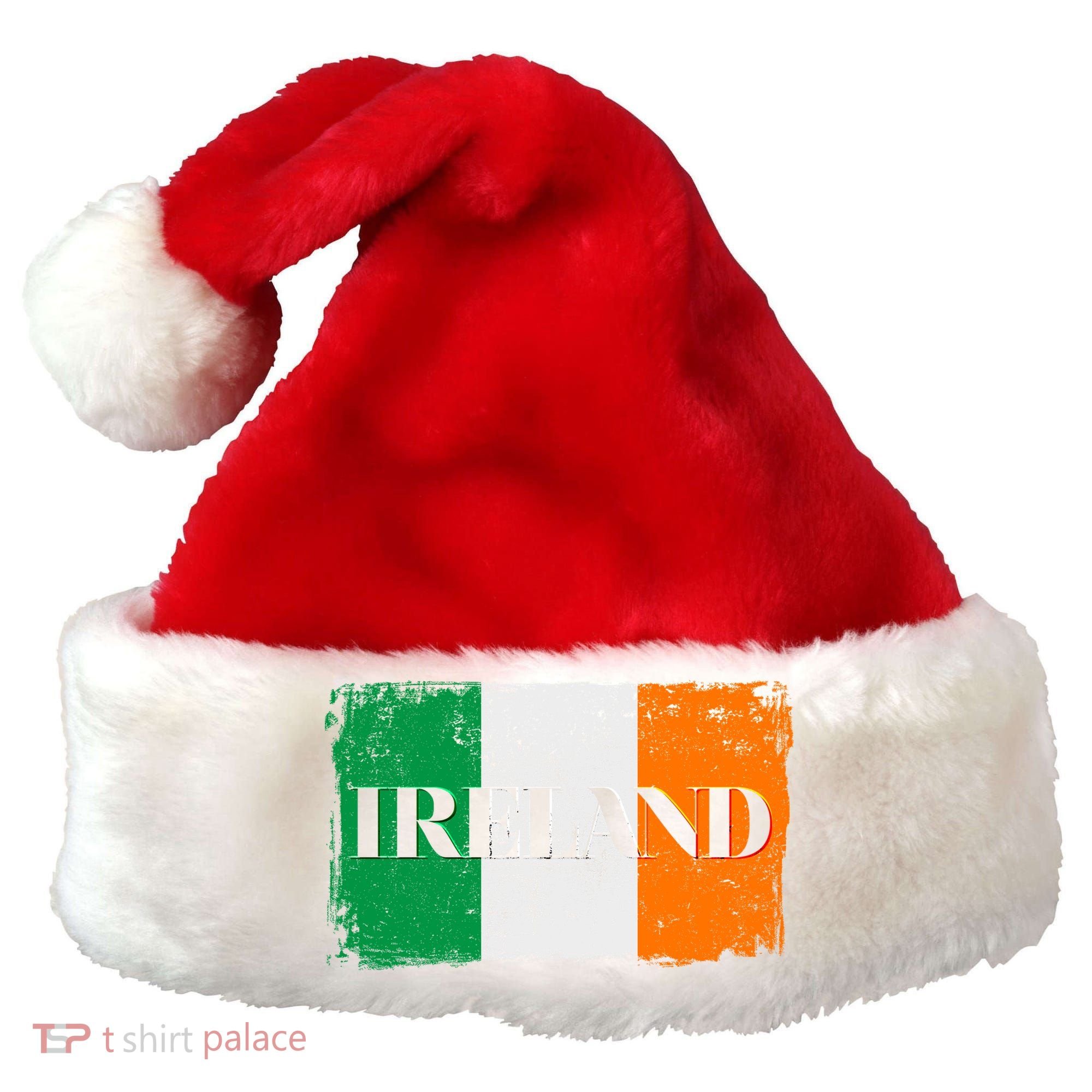 Ireland Grunge Flag Santa Hat
