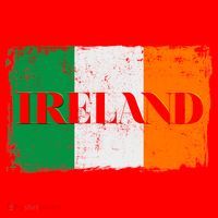 Ireland Grunge Flag Santa Hat thumb 1