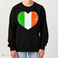 Ireland heart retro flag - St Patricks Day Women's Sweatshirt thumb 0