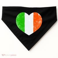 Ireland heart retro flag - St Patricks Day USA-Made Doggie Bandana thumb 0