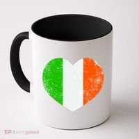 Ireland heart retro flag - St Patricks Day Coffee Mug thumb 0