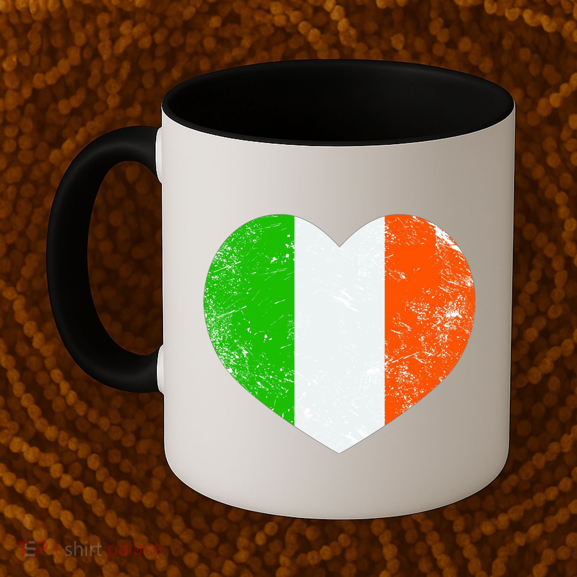 Ireland heart retro flag - St Patricks Day Coffee Mug