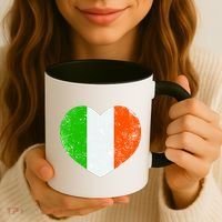 Ireland heart retro flag - St Patricks Day Coffee Mug thumb 3