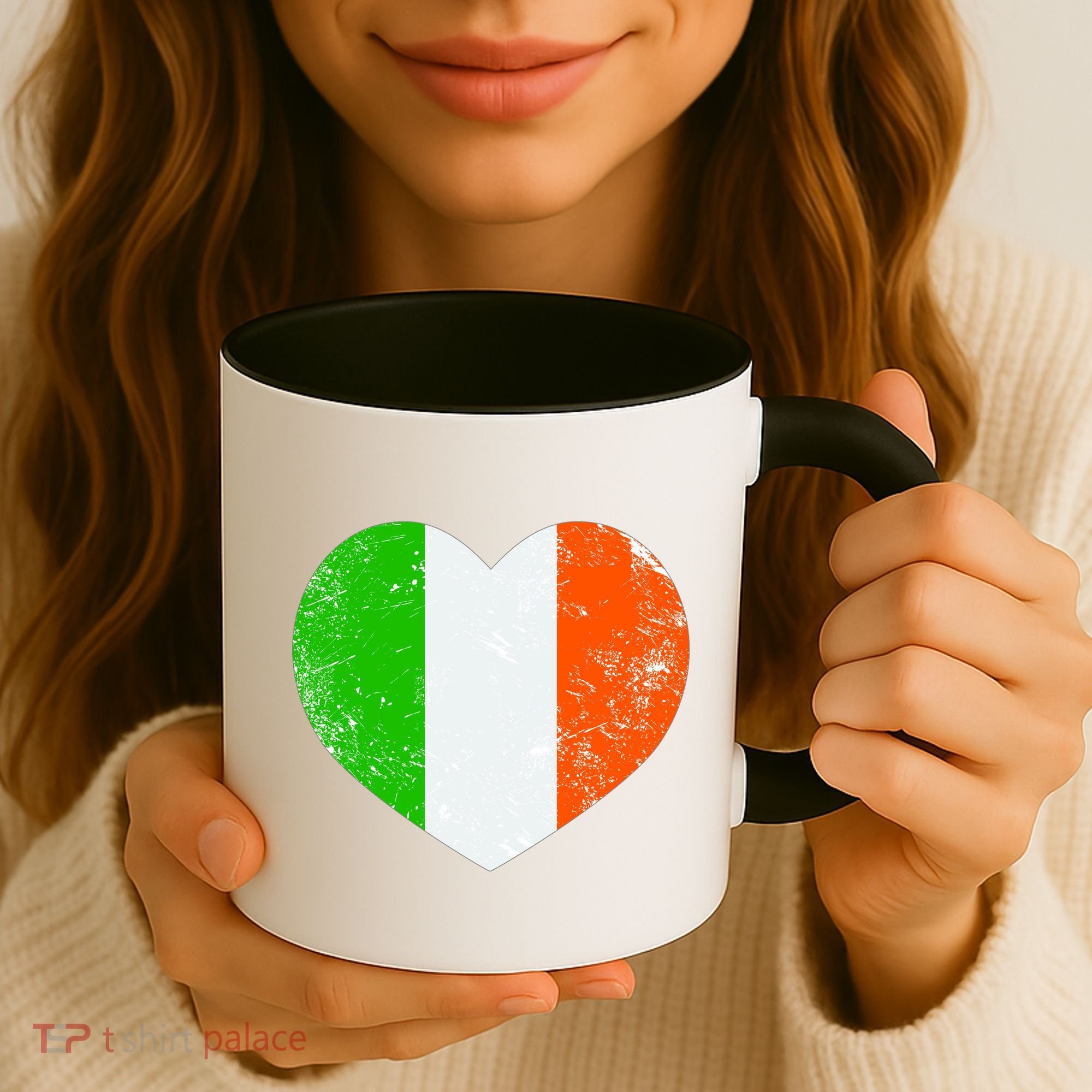 Ireland heart retro flag - St Patricks Day Coffee Mug