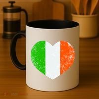 Ireland heart retro flag - St Patricks Day Coffee Mug thumb 4