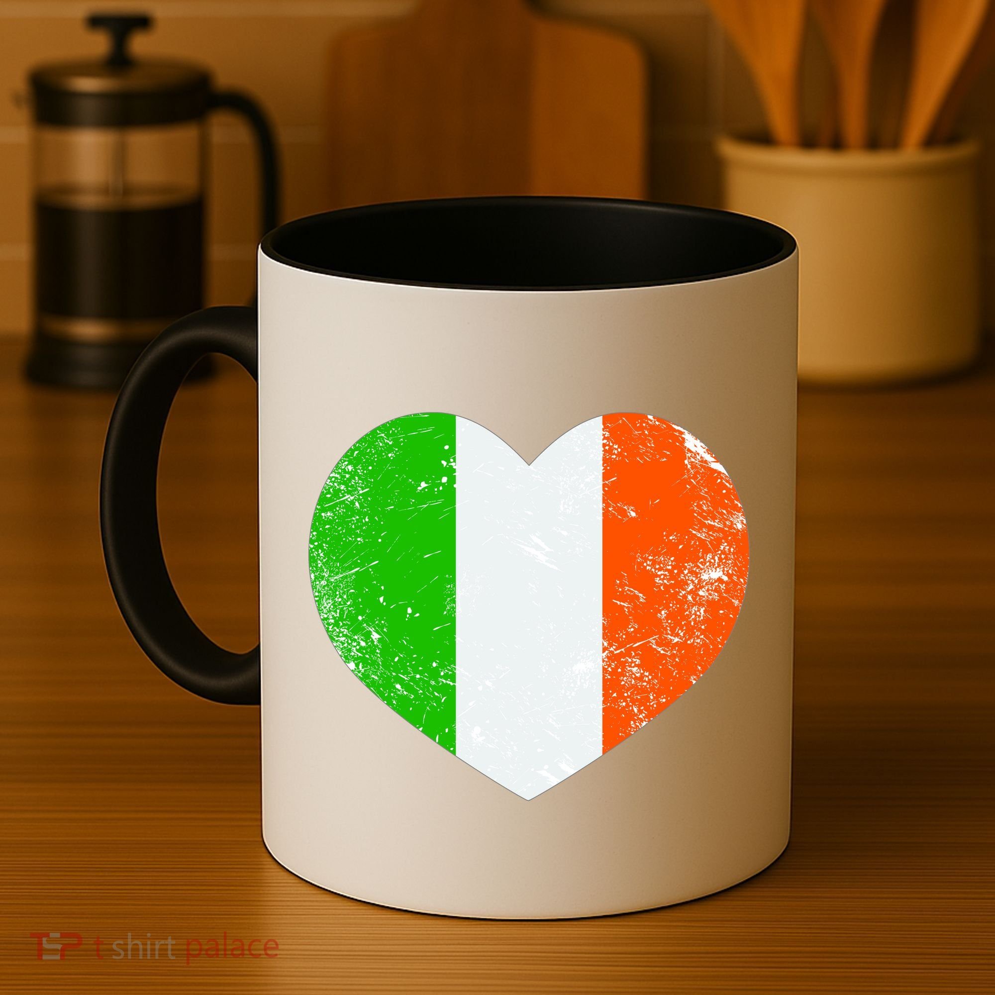 Ireland heart retro flag - St Patricks Day Coffee Mug