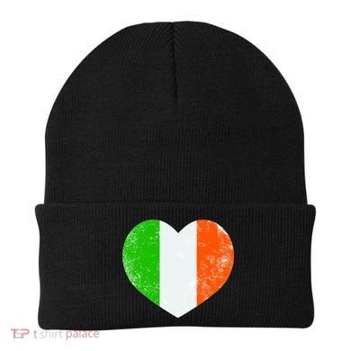 Ireland heart retro flag - St Patricks Day Beanie