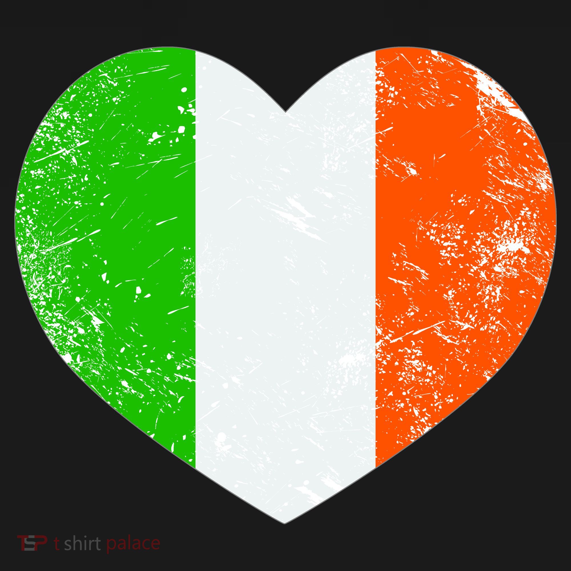 Ireland heart retro flag - St Patricks Day Women's Hoodie