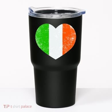 Ireland heart retro flag - St Patricks Day Tumbler