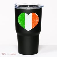 Ireland heart retro flag - St Patricks Day Tumbler thumb 0