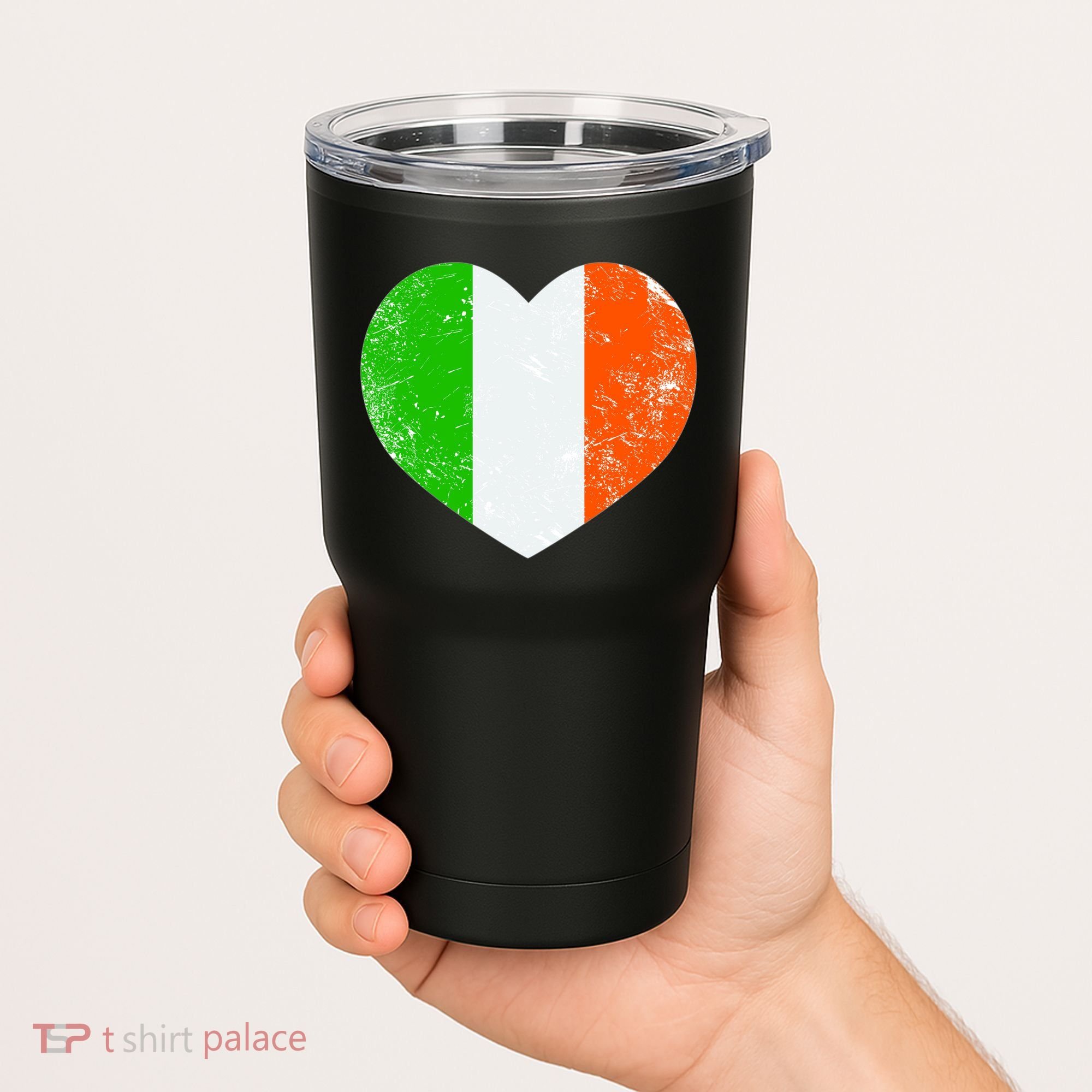 Ireland heart retro flag - St Patricks Day Tumbler