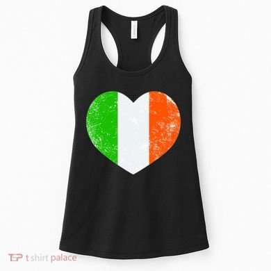 Ireland heart retro flag - St Patricks Day Women's Tank Top