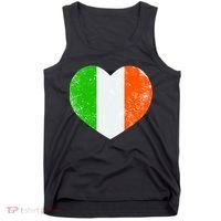 Ireland heart retro flag - St Patricks Day Tank Top thumb 0