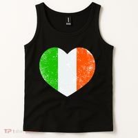 Ireland heart retro flag - St Patricks Day Tank Top thumb 2