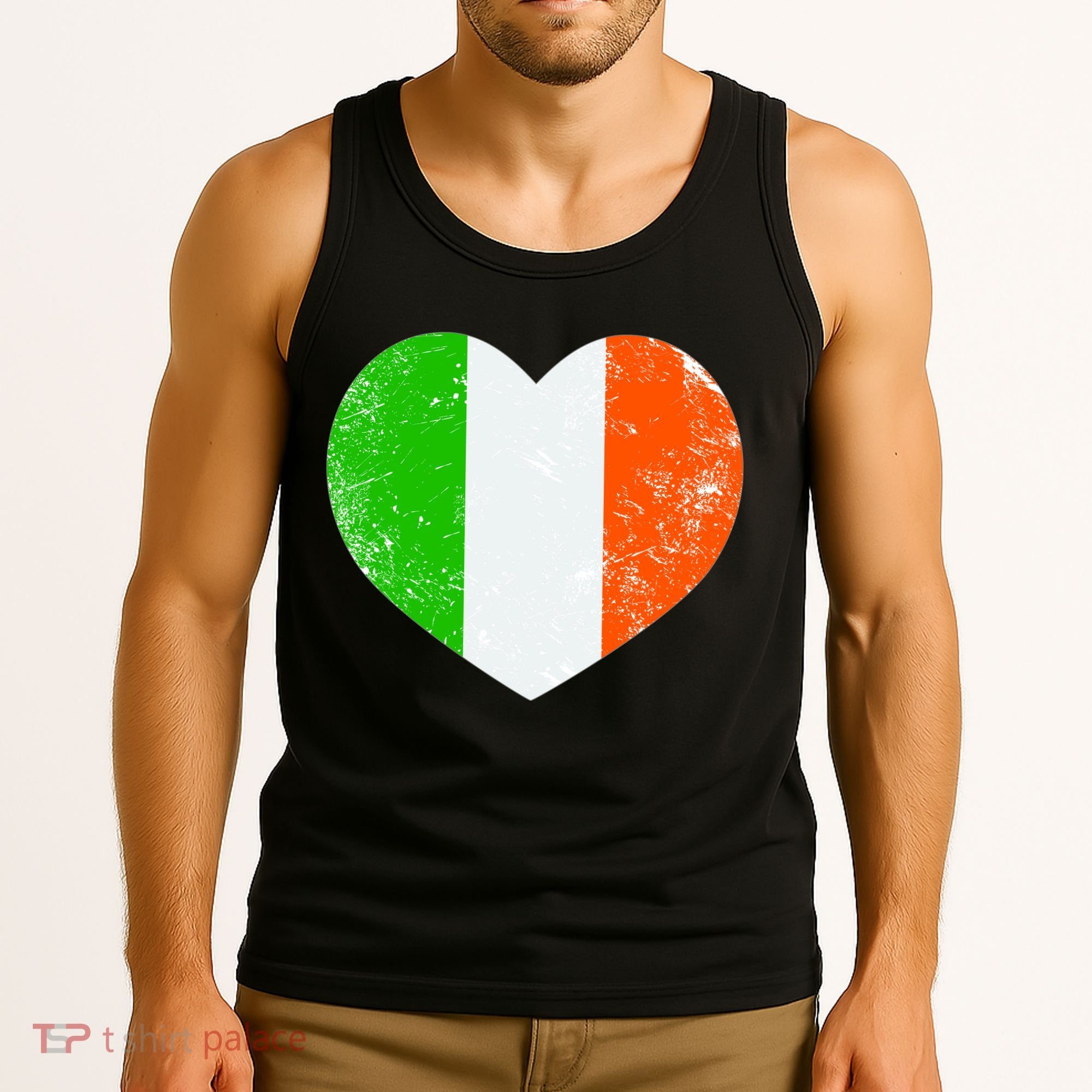 Ireland heart retro flag - St Patricks Day Tank Top