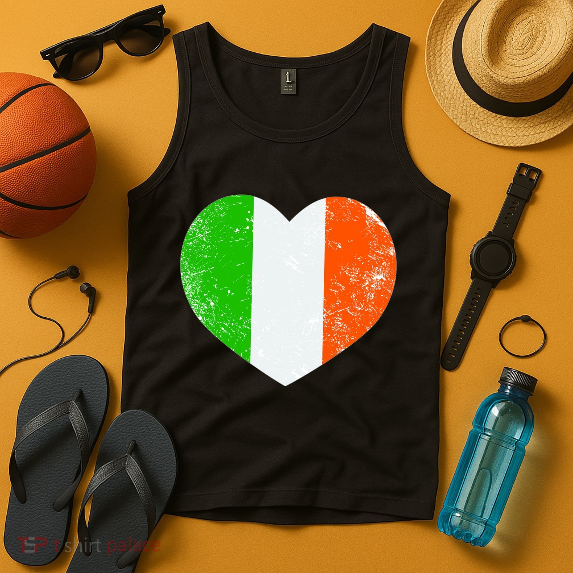 Ireland heart retro flag - St Patricks Day Tank Top