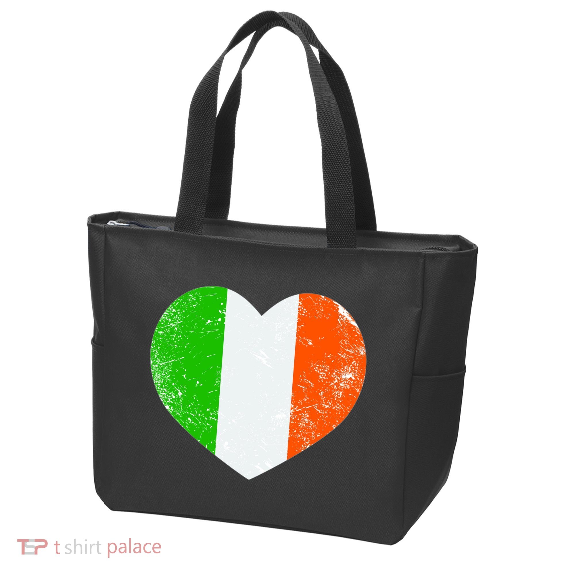 Ireland heart retro flag - St Patricks Day Tote Bag