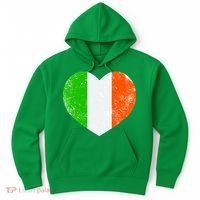 Ireland heart retro flag - St Patricks Day Hoodie thumb 0