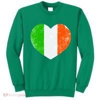 Ireland heart retro flag - St Patricks Day Sweatshirt thumb 0