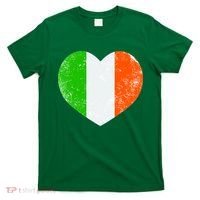 Ireland heart retro flag - St Patricks Day T-Shirt thumb 0
