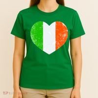 Ireland heart retro flag - St Patricks Day T-Shirt thumb 4