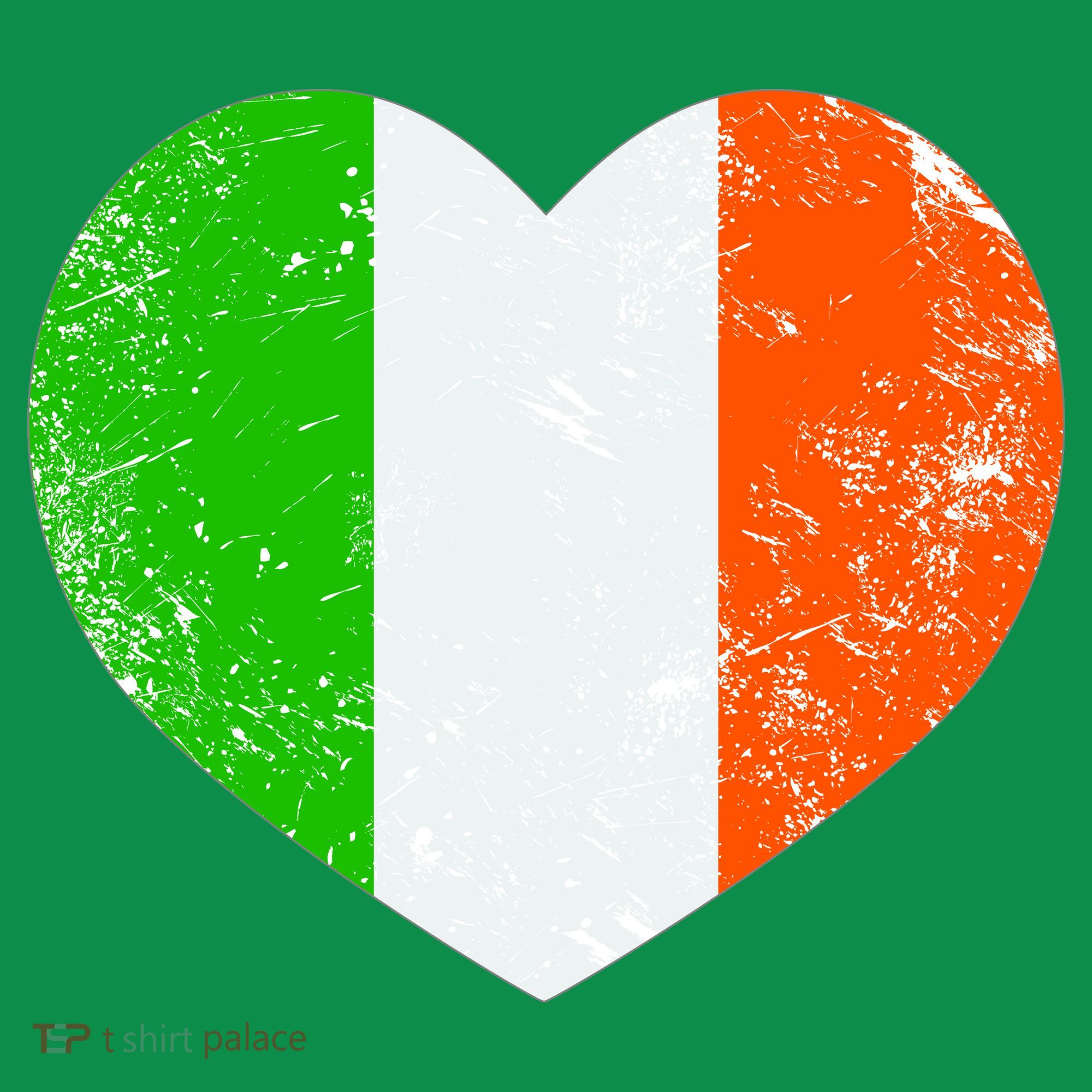 Ireland heart retro flag - St Patricks Day Mousepad