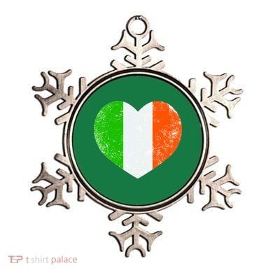 Ireland heart retro flag - St Patricks Day Ornament