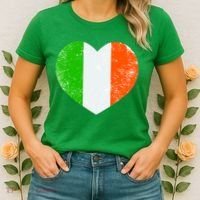 Ireland heart retro flag - St Patricks Day Women's T-Shirt thumb 2