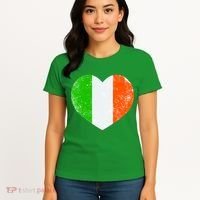 Ireland heart retro flag - St Patricks Day Women's T-Shirt thumb 4