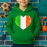 Ireland heart retro flag - St Patricks Day Kids Hoodie thumb 2